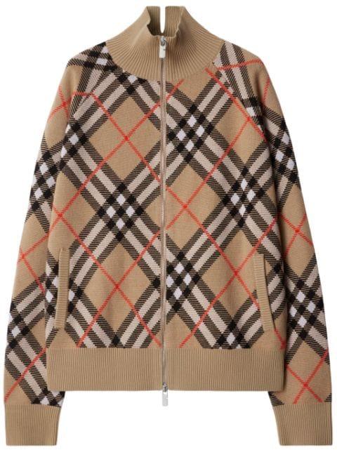 Vintage Check zip-up cardigan by BURBERRY