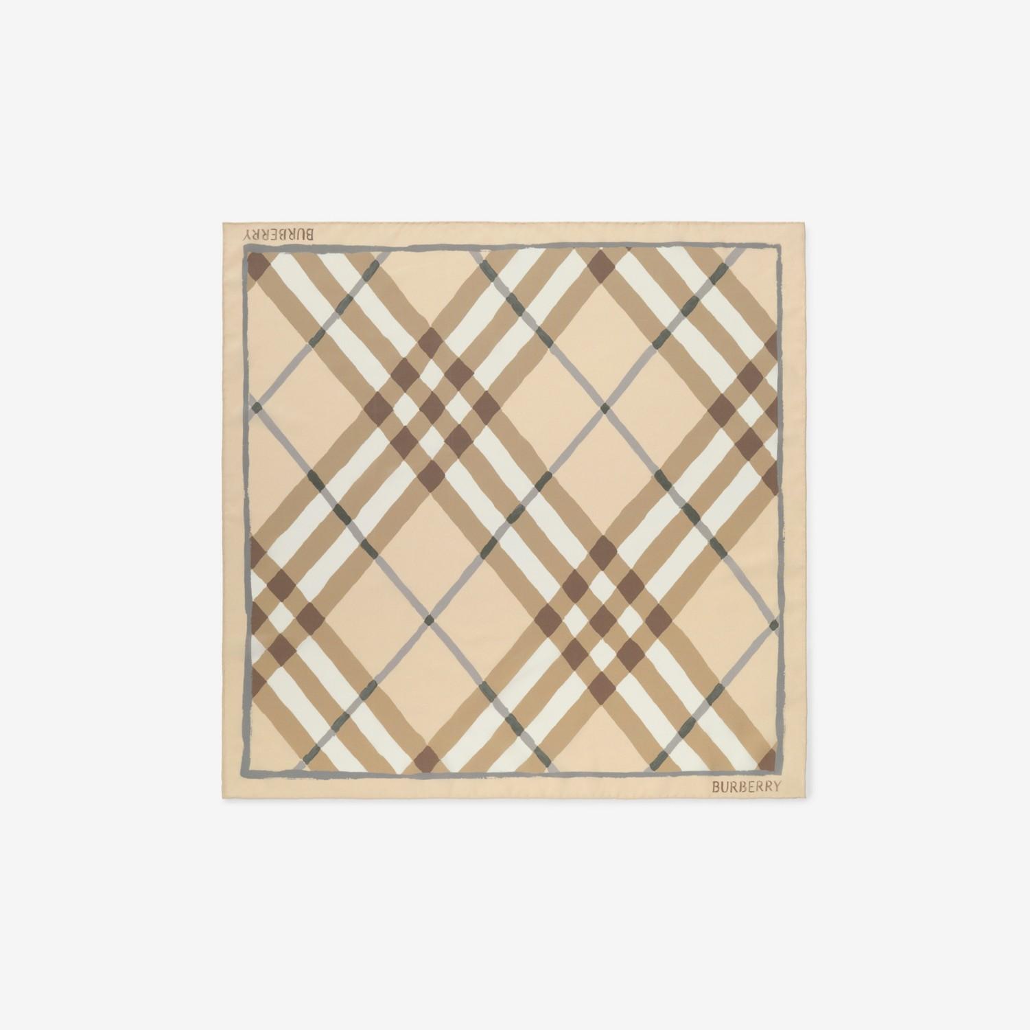 Watercolour Check Silk Scarf by BURBERRY