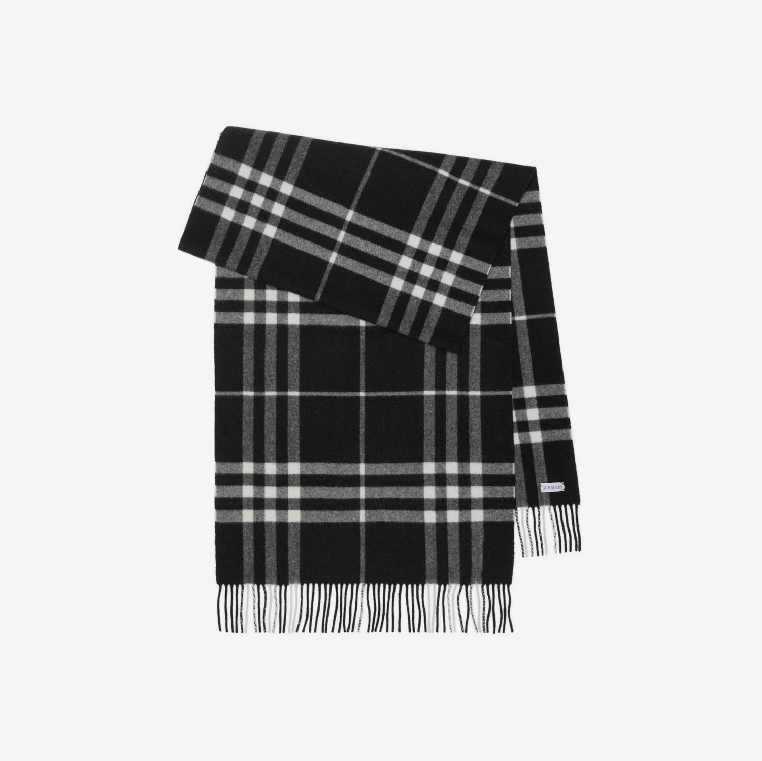 Wide Check Cashmere Scarf by BURBERRY