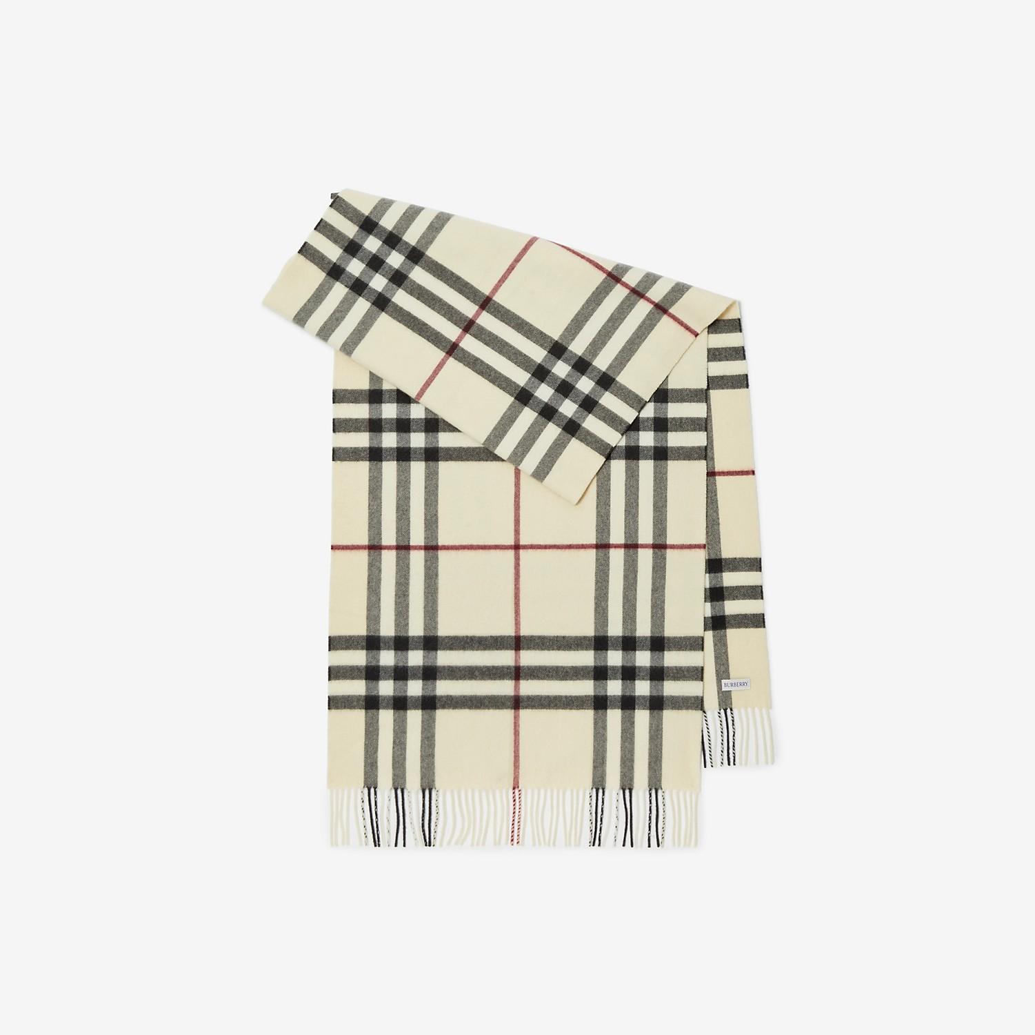 Wide Check Cashmere Scarf by BURBERRY