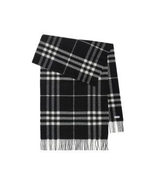 Wide Check Cashmere Scarf by BURBERRY