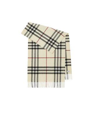 Wide Check Cashmere Scarf by BURBERRY