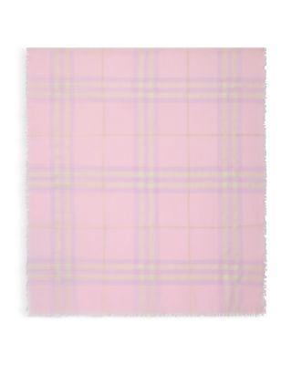 Wide Check Lightweight Wool Scarf by BURBERRY