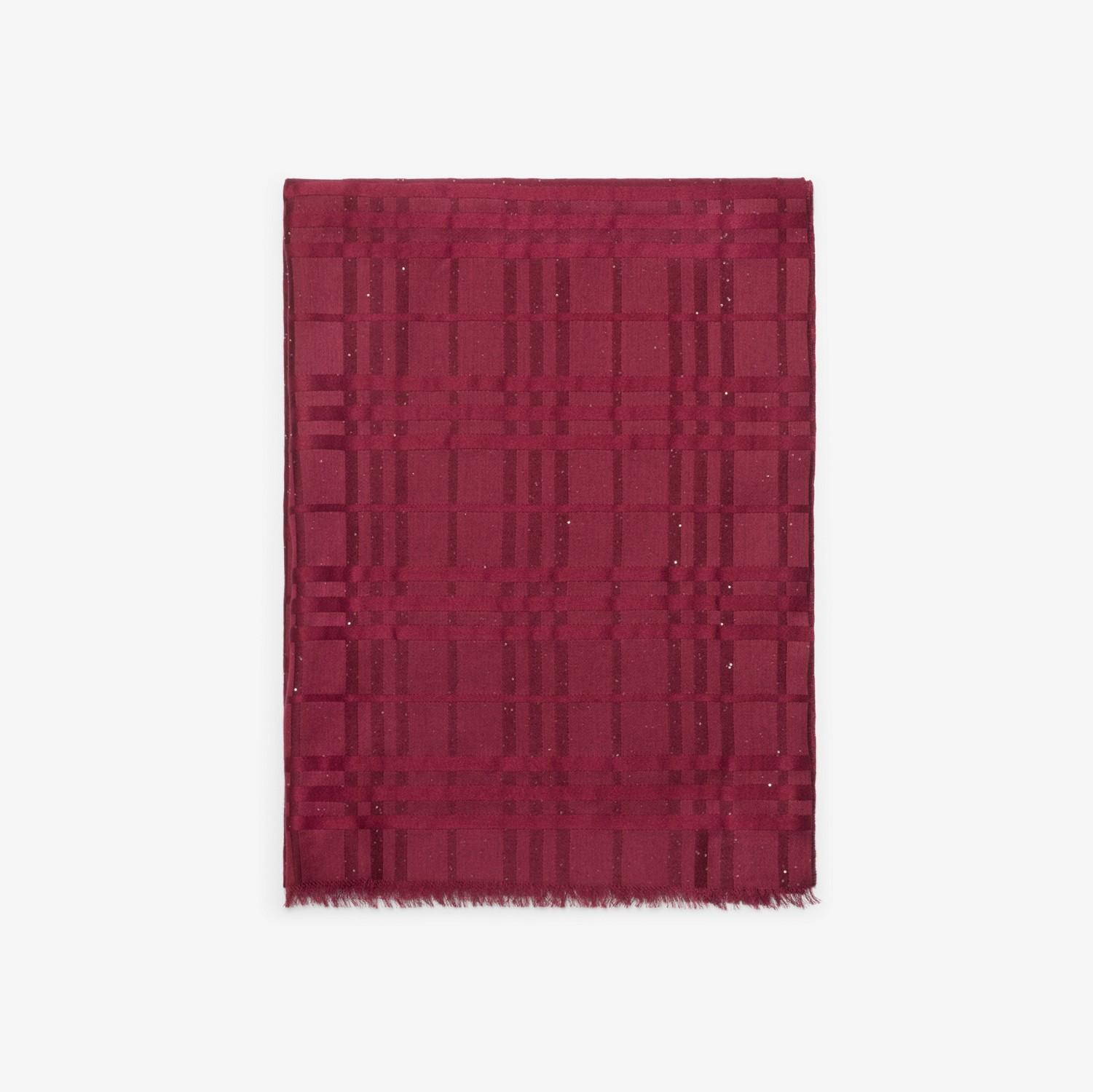 Wide Check Silk Wool Cashmere Scarf by BURBERRY