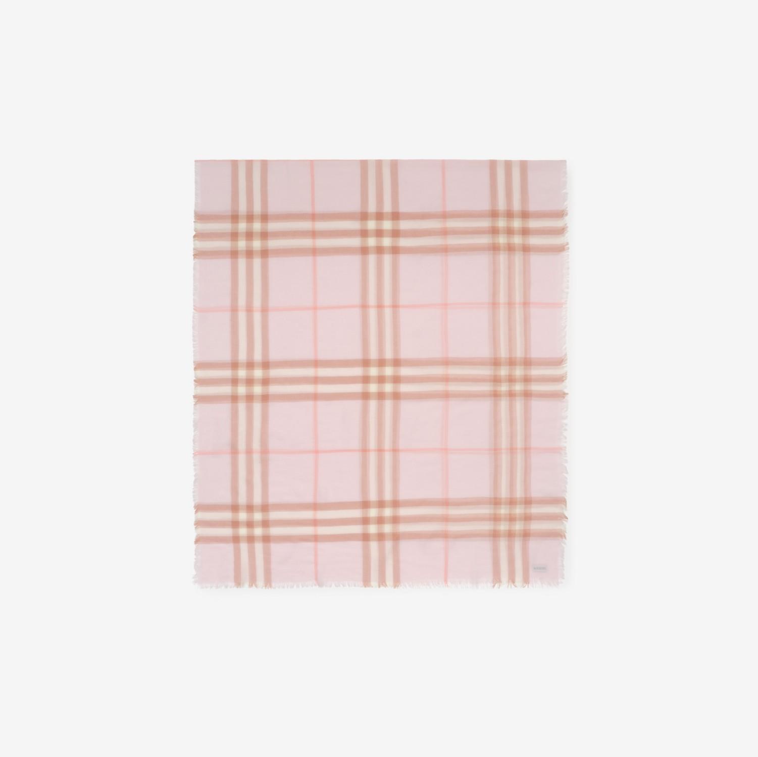 Wide Check Wool Scarf by BURBERRY