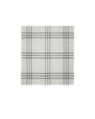 Wide Check Wool Scarf by BURBERRY