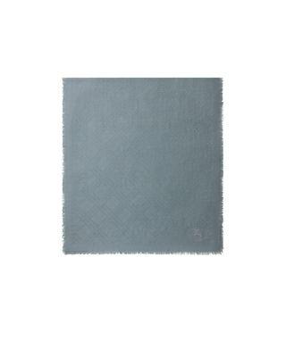 Wide Check Wool Silk Scarf by BURBERRY