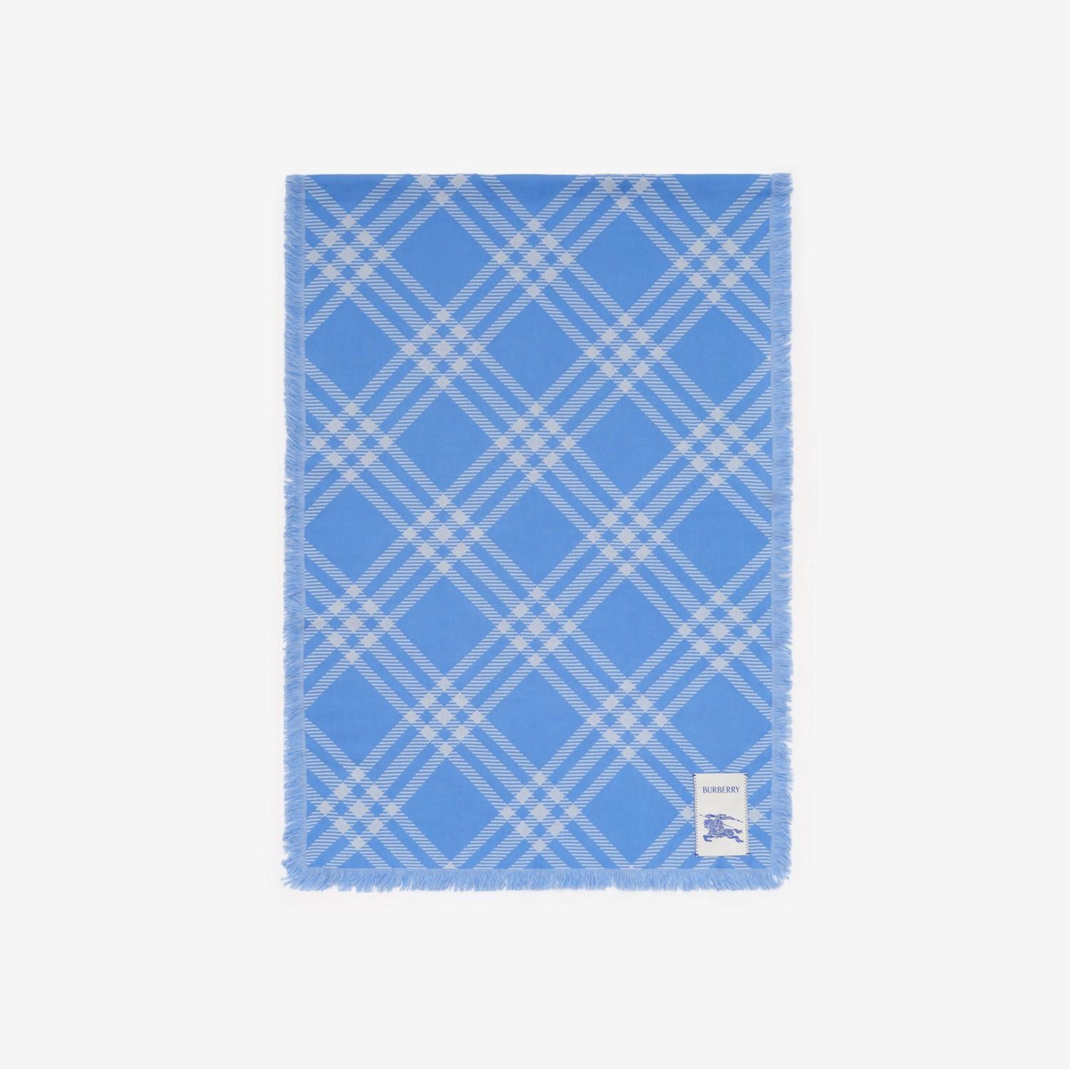 Wide Check Wool Silk Scarf by BURBERRY