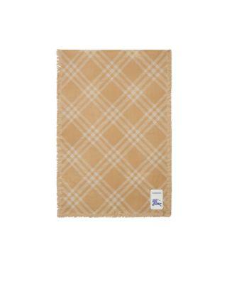 Wide Check Wool Silk Scarf by BURBERRY