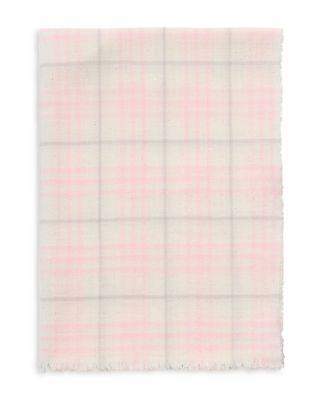 Wide Check Wool & Silk Blend Scarf by BURBERRY