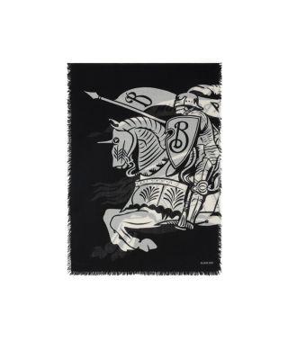 Wide EKD Wool Scarf by BURBERRY