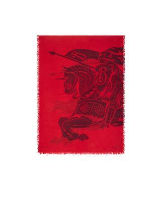 Wide EKD Wool Scarf by BURBERRY