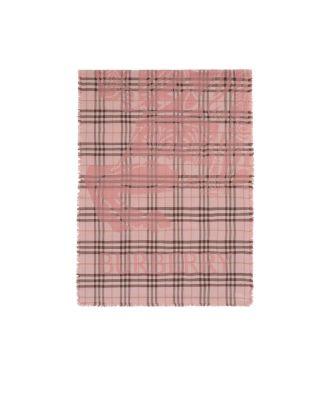 Wide Knight Check Wool Silk Scarf by BURBERRY