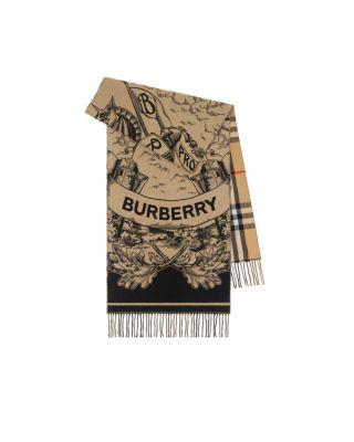 Wide Reversible EKD Cashmere Scarf by BURBERRY