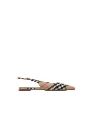 Women's Check Dame Slingback Ballerinas by BURBERRY