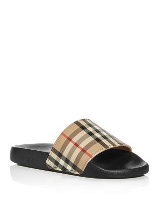 Women's Furley Vintage Check Slide Sandals by BURBERRY