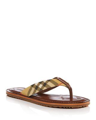 Women's Pavilion Check Thong Sandals by BURBERRY