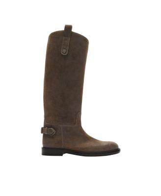 Women's Suede Cavalier Boots by BURBERRY