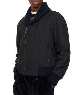 Wool Blend Bomber Jacket by BURBERRY
