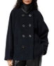 Wool Blend Pea Coat by BURBERRY Wool Blend Pea Coat by BURBERRY