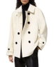 Wool Blend Pea Coat by BURBERRY Wool Blend Pea Coat by BURBERRY