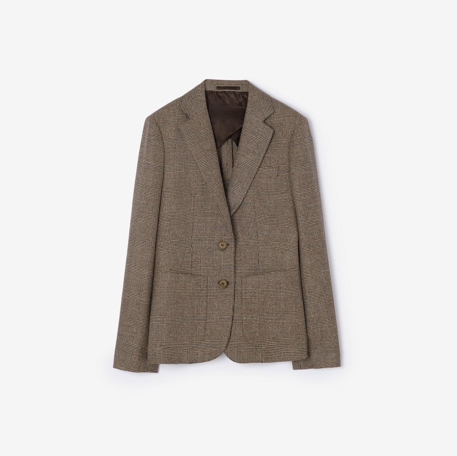 Wool Linen Blend Tailored Jacket by BURBERRY