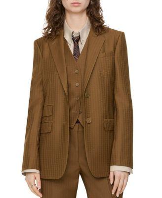 Wool Mohair Tailored Jacket by BURBERRY