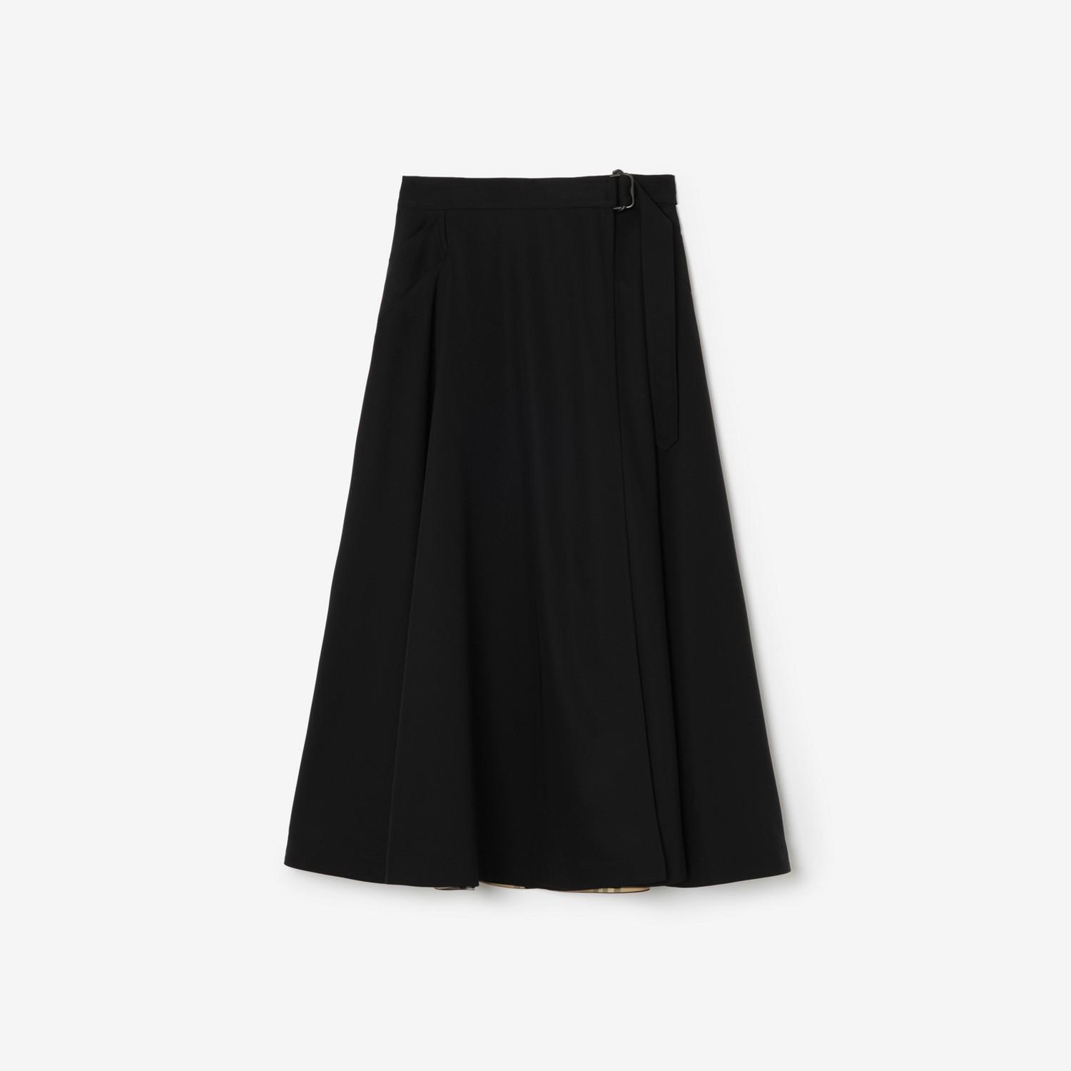 Wool Twill Midi Skirt by BURBERRY
