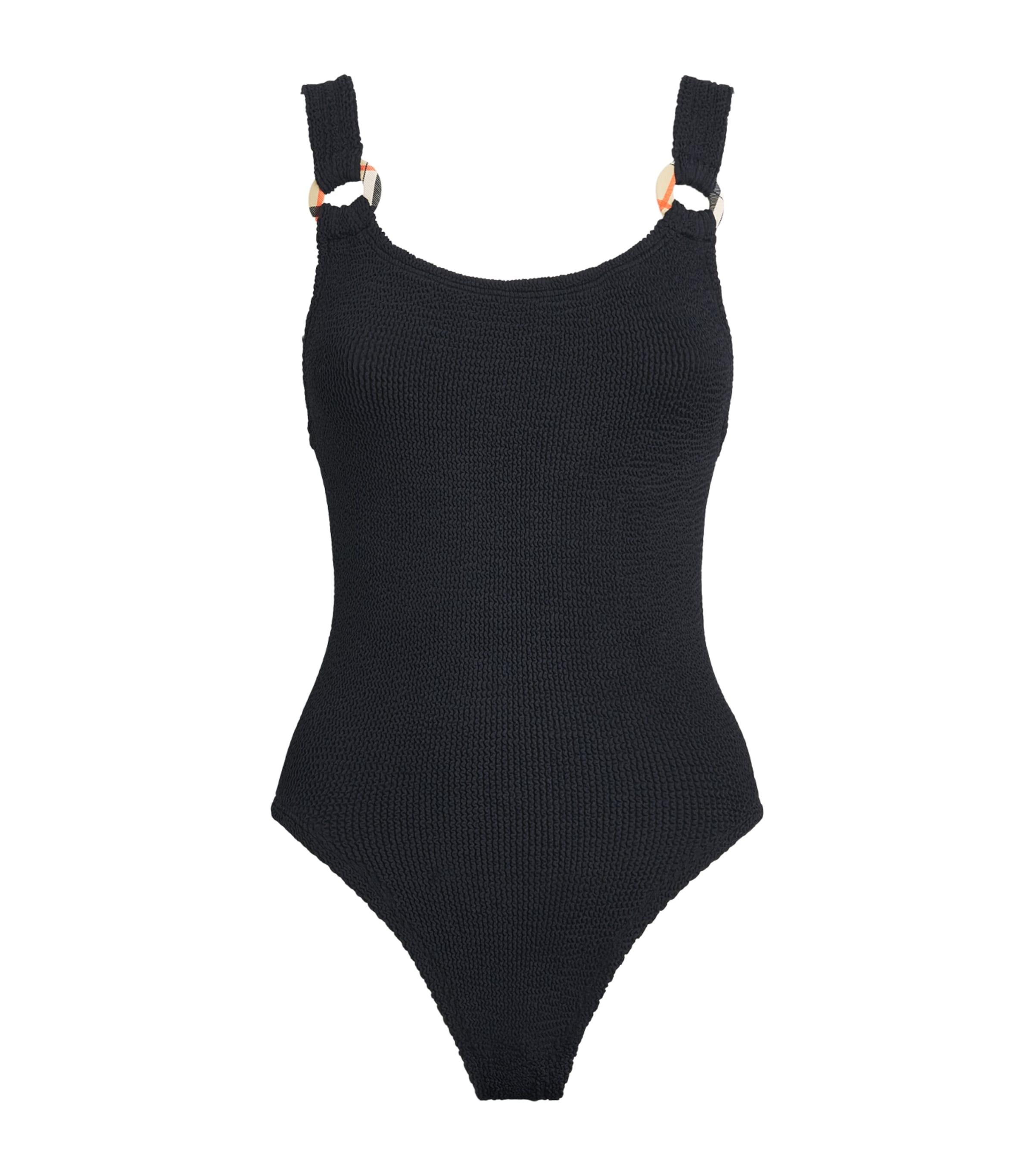 Hunza G x Burberry Check-Trim Domino Swimsuit by BURBERRY X HUNZA G