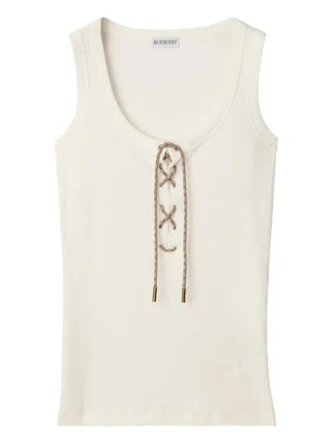 adjustable-drawcord tank top by BURBERRY