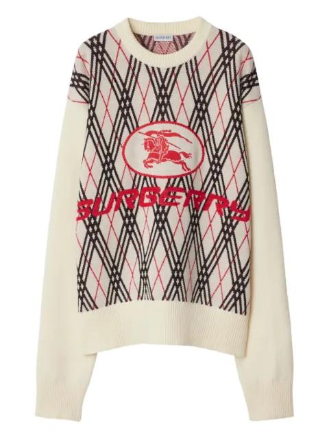 argyle-knit jumper by BURBERRY