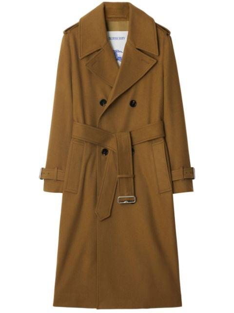 belted cashmere trench coat by BURBERRY