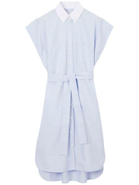 belted cotton shirt dress by BURBERRY