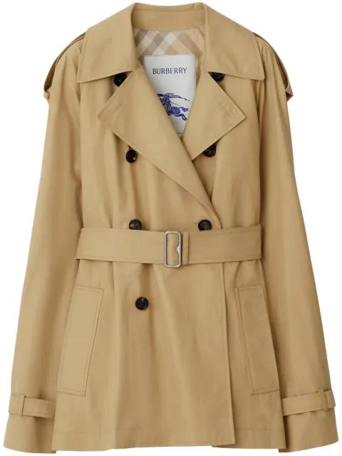 belted cotton trench coat by BURBERRY