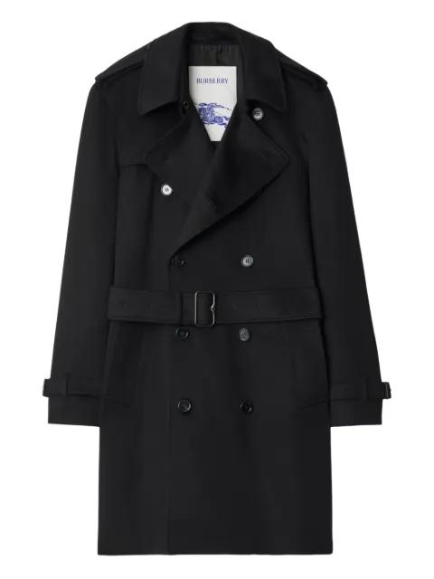 belted double-breasted cashmere trench coat by BURBERRY