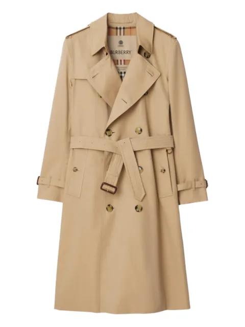 belted double-breasted trench coat by BURBERRY