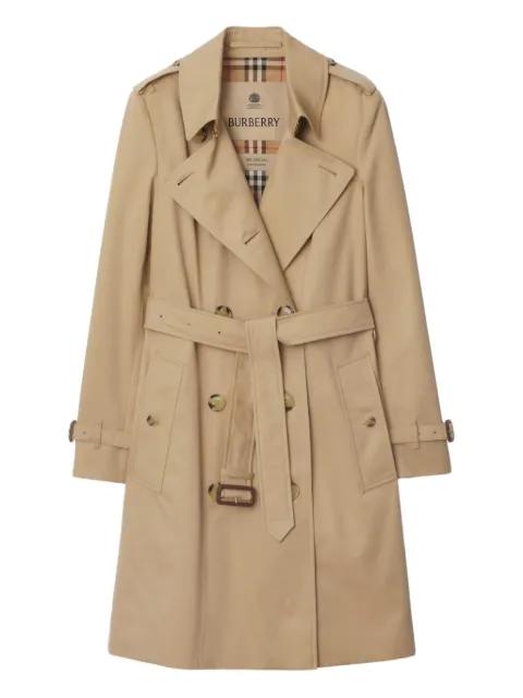 belted double-breasted trench coat by BURBERRY
