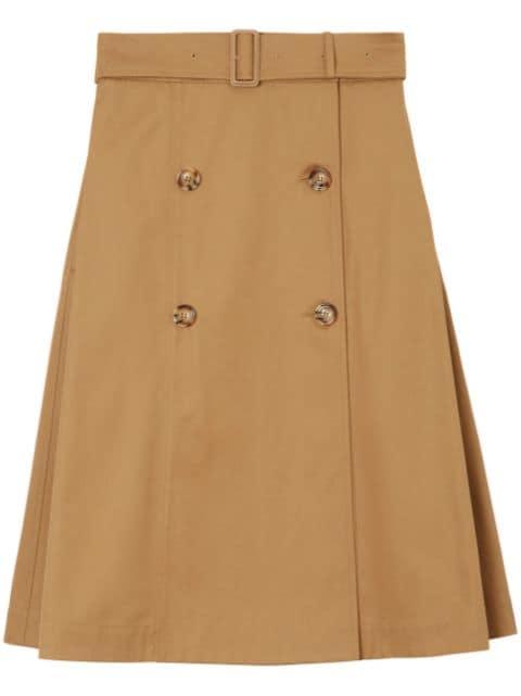 belted-waist flared skirt by BURBERRY