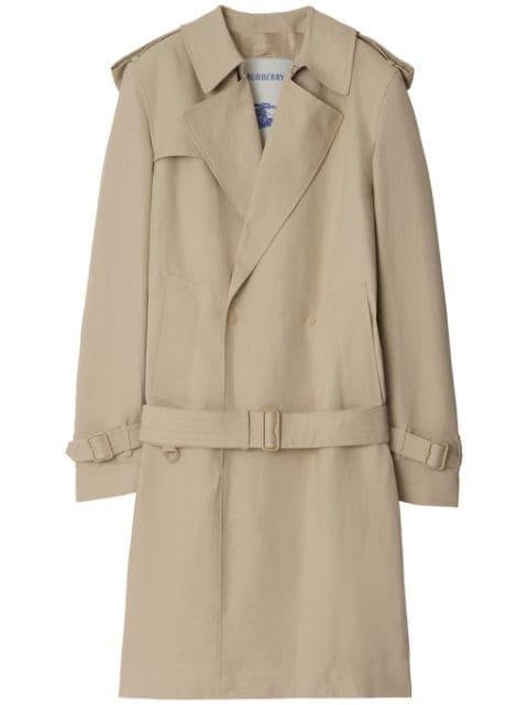 belted-waist trench coat by BURBERRY