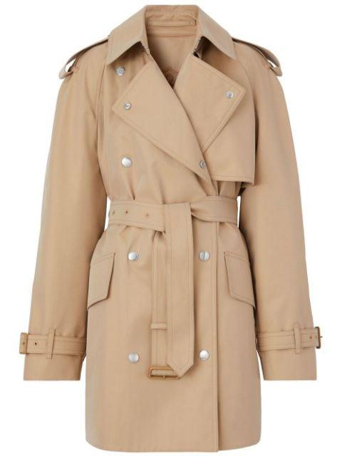 bonded cotton gabardine trench coat by BURBERRY