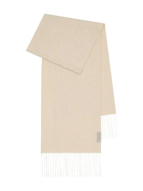 charm jacquard fringed scarf by BURBERRY