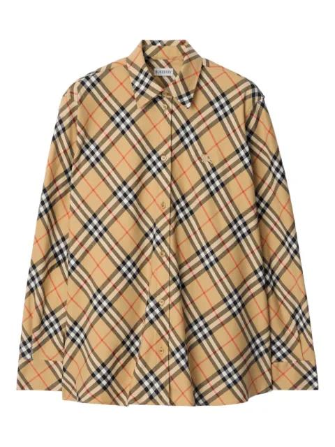 check Equestrian Knight-motif shirt by BURBERRY