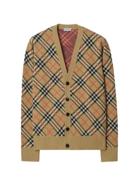 check cardigan by BURBERRY