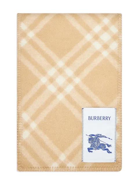 check embroidered scarf by BURBERRY