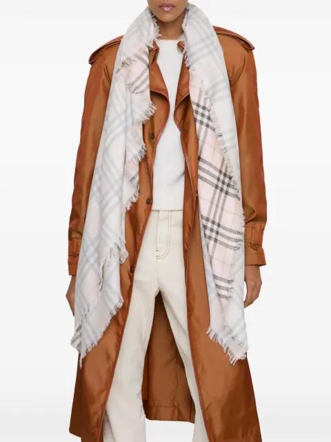 check fringed scarf by BURBERRY