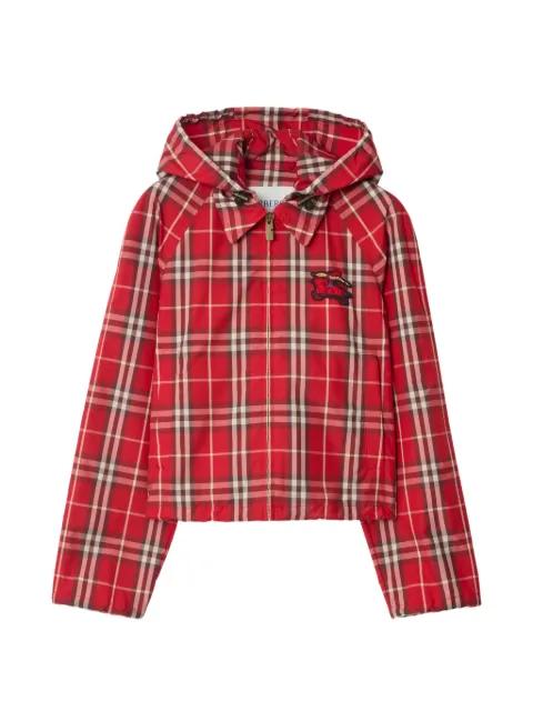 check hoodied jacket by BURBERRY