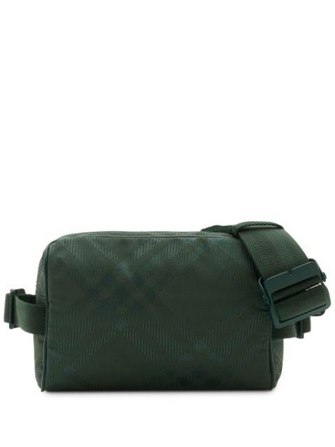 check-jacquard belt bag by BURBERRY
