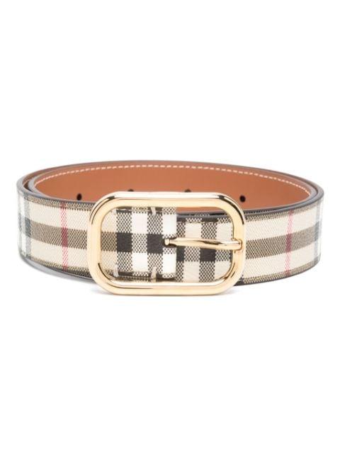 check leather belt by BURBERRY