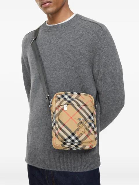 check-pattern Equestrian Knight Design shoulder bag by BURBERRY