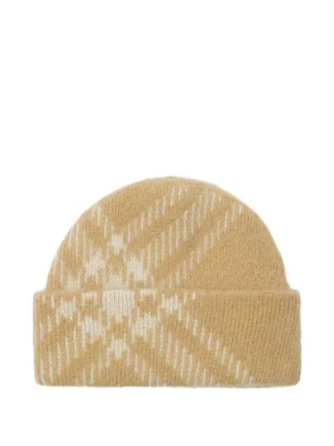check-pattern beanie by BURBERRY